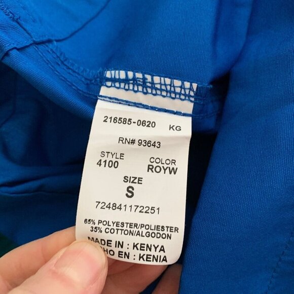 Cherokee Workwear Unisex Drawstring Scrub Pants Small 4100 Royal Blue New - Picture 7 of 8